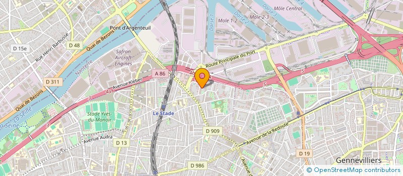 localisation de l'entreprise SCI CNW à COLOMBES