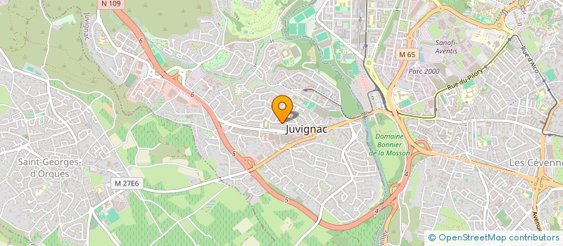 localisation de l'entreprise SCI CO-RO  JUVIGNAC