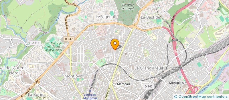 localisation de l'entreprise SCI CO2 à LIMOGES