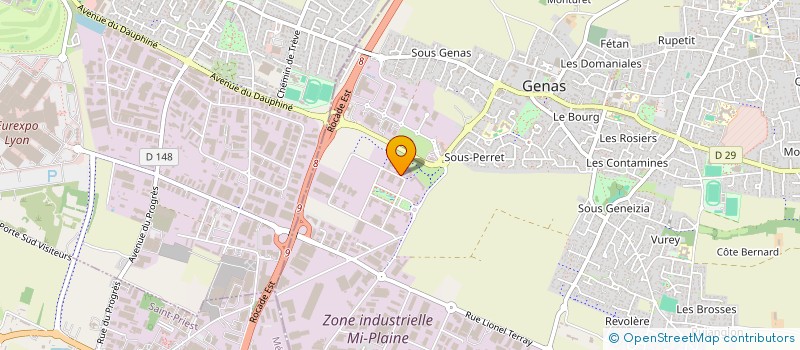 localisation de l'entreprise SCI CO2D  GENAS