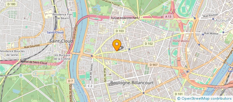 localisation de l'entreprise SCI COAH à BOULOGNE-BILLANCOURT