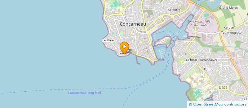 localisation de l'entreprise SCI COAT PIN  CONCARNEAU