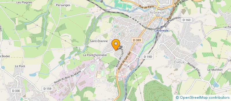 localisation de l'entreprise SCI COCABEF  L'ARBRESLE