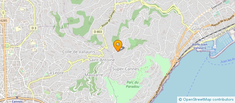 localisation de l'entreprise SCI COCOMAN à VALLAURIS
