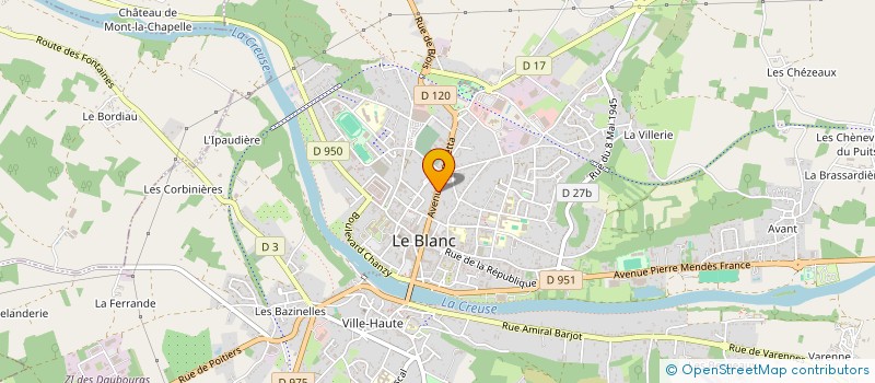 localisation de l'entreprise SCI COCOONING CHARLY à LE BLANC