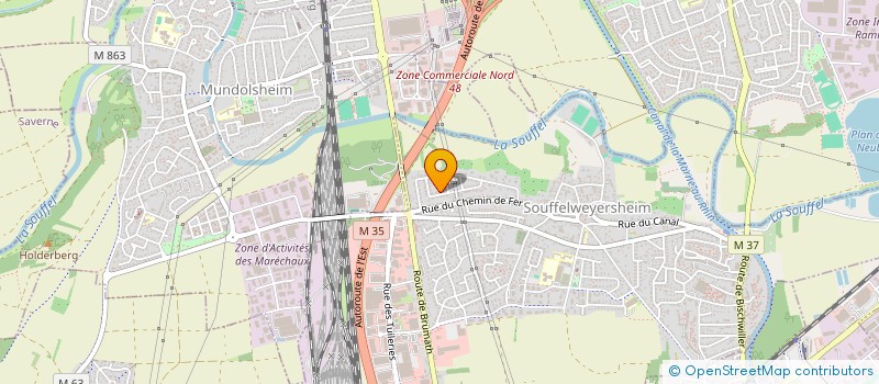 localisation de l'entreprise SCI CODEX  SOUFFELWEYERSHEIM