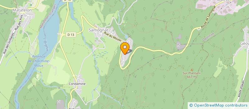 localisation de l'entreprise SCI CODI  SAMOGNAT