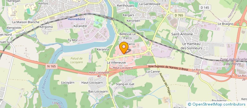 localisation de l'entreprise SCI COEFFIC-FONTAINE  HENNEBONT