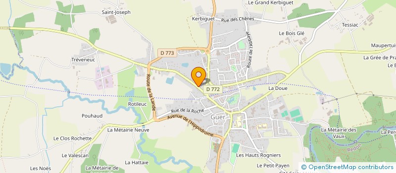 localisation de l'entreprise SCI COETBOX  GUER