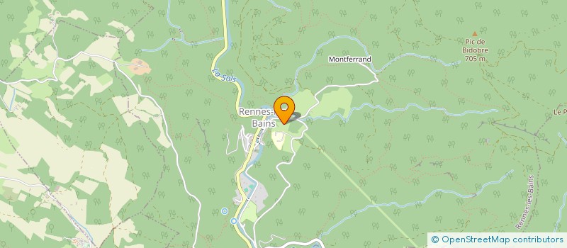 localisation de l'entreprise SCI COEUR UNIVERSEL  RENNES-LES-BAINS
