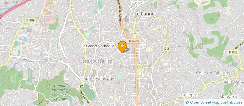 localisation de l'entreprise SCI COFRA à LE CANNET