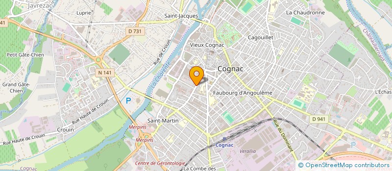 localisation de l'entreprise SCI COGNAC ETUDE à COGNAC