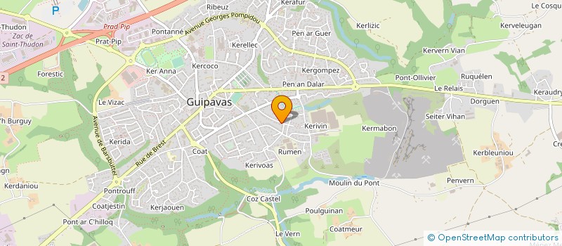 localisation de l'entreprise SCI COHPAG  GUIPAVAS