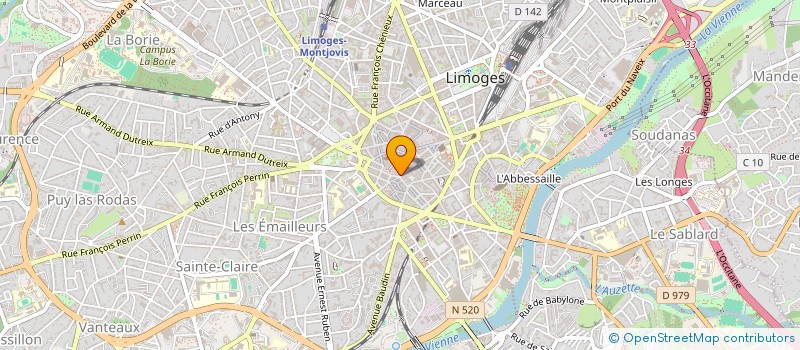 localisation de l'entreprise SCI COL-VIVO à LIMOGES