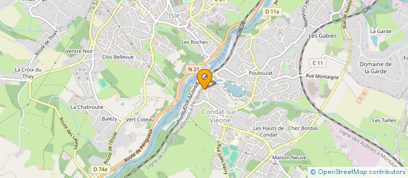 localisation de l'entreprise SCI COLAISSEAU  CONDAT-SUR-VIENNE