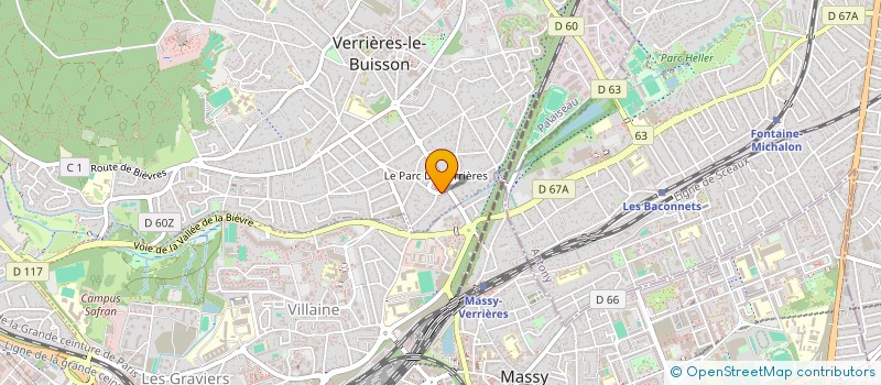 localisation de l'entreprise SCI COLIBRI à VERRIERES-LE-BUISSON