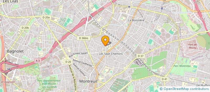localisation de l'entreprise SCI COLIBRIS à MONTREUIL