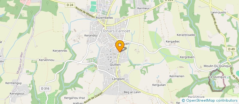 localisation de l'entreprise SCI COLLARD BARON  CLOHARS-CARNOET