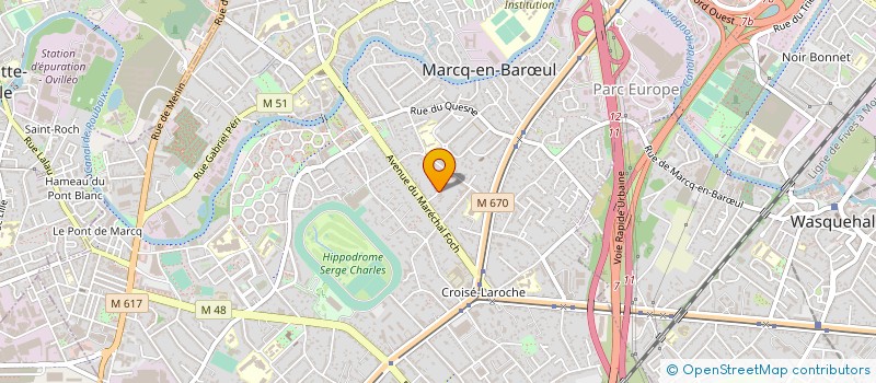 localisation de l'entreprise SCI COLLEGE 90 à MARCQ-EN-BARŒUL