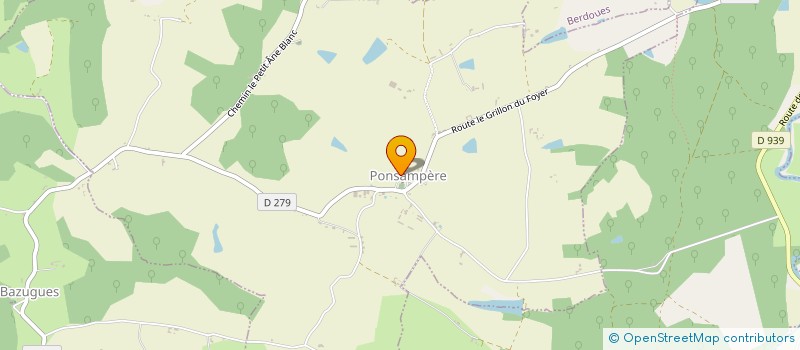 localisation de l'entreprise SCI COLLINES & MAQUIS  PONSAMPERE