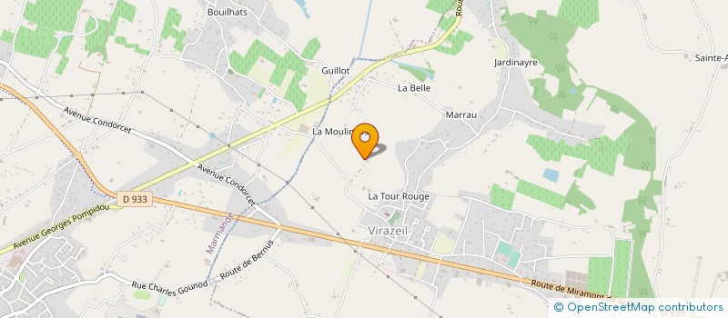 localisation de l'entreprise SCI COLOMBETTE  VIRAZEIL