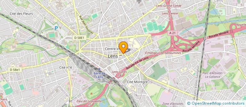 localisation de l'entreprise SCI COM  LENS