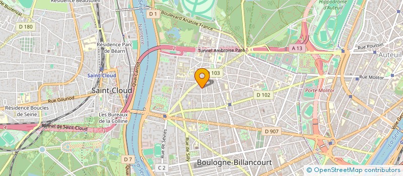 localisation de l'entreprise SCI COMAX à BOULOGNE-BILLANCOURT