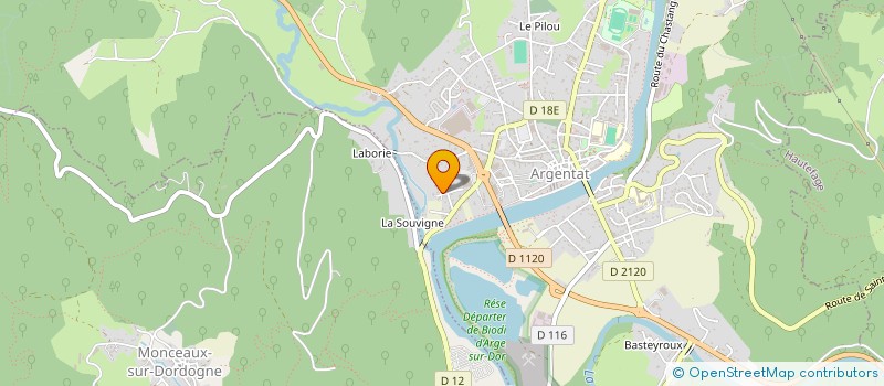 localisation de l'entreprise SCI COMBE LOCATIONS à ARGENTAT-SUR-DORDOGNE