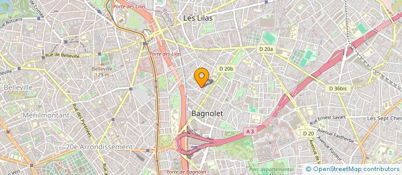 localisation de l'entreprise SCI COMBO 3 à BAGNOLET