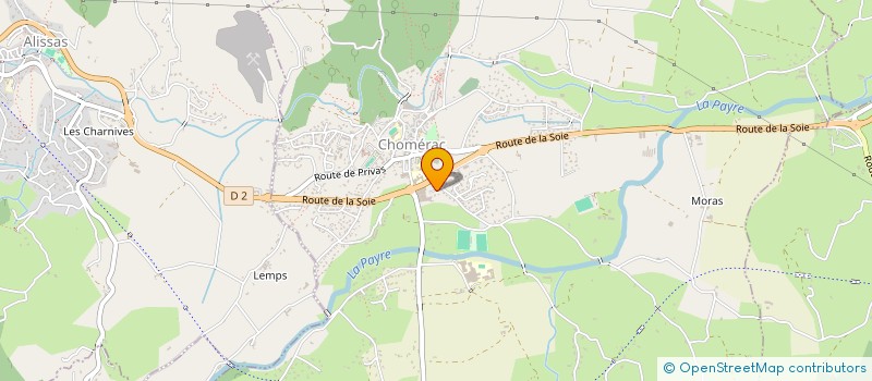 localisation de l'entreprise SCI COMERS  CHOMERAC