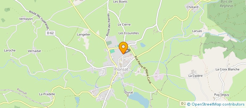 localisation de l'entreprise SCI COMMERCES LAFAYETTE  PIONSAT