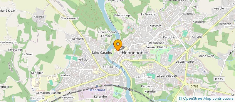 localisation de l'entreprise SCI COMP.SPOR.LYCEE PRIVE ND DU VOEU  HENNEBONT