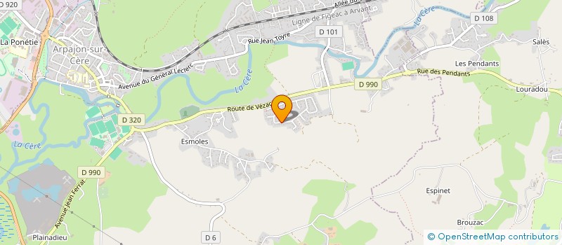 localisation de l'entreprise SCI CONDAMINE à ARPAJON-SUR-CERE