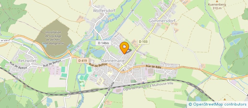 localisation de l'entreprise SCI CONSTRUCTION DES DEUX VALLEES  DANNEMARIE