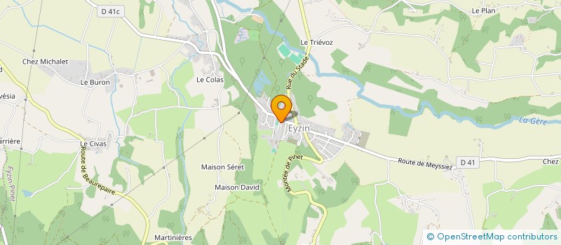 localisation de l'entreprise SCI CONTRE-ANGLE  EYZIN-PINET