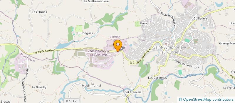 localisation de l'entreprise SCI COQUELICOT  SAINT-SYMPHORIEN-SUR-COISE