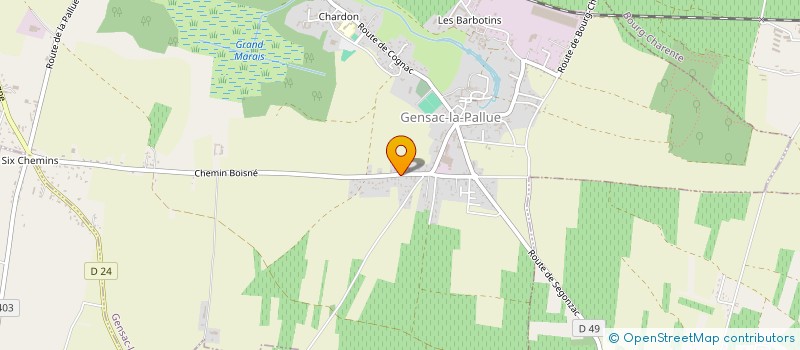 localisation de l'entreprise SCI COQUELICOT à GENSAC-LA-PALLUE