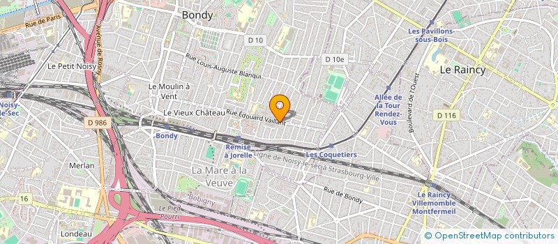 localisation de l'entreprise SCI COQUETIERS  BONDY