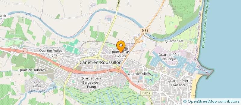 localisation de l'entreprise SCI CORAL  CANET-EN-ROUSSILLON