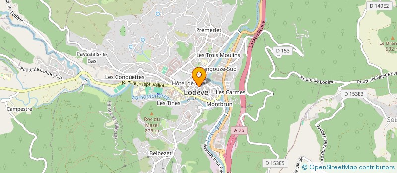 localisation de l'entreprise SCI CORALEX  LODEVE