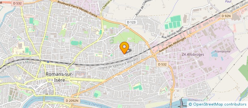 localisation de l'entreprise SCI CORARO  ROMANS-SUR-ISERE