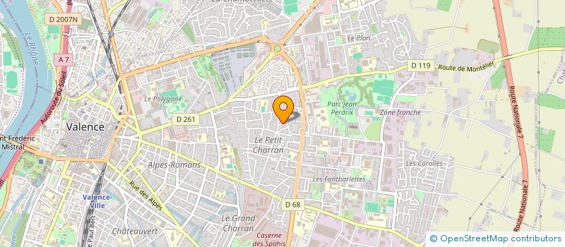localisation de l'entreprise SCI CORAVIN à VALENCE