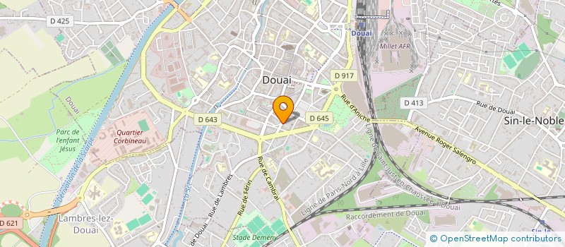 localisation de l'entreprise SCI CORBINEAU à DOUAI
