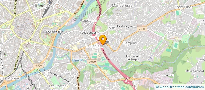localisation de l'entreprise SCI CORDOM à LIMOGES