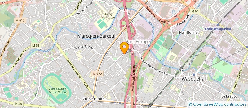 localisation de l'entreprise SCI CORDONNIER à MARCQ-EN-BARŒUL