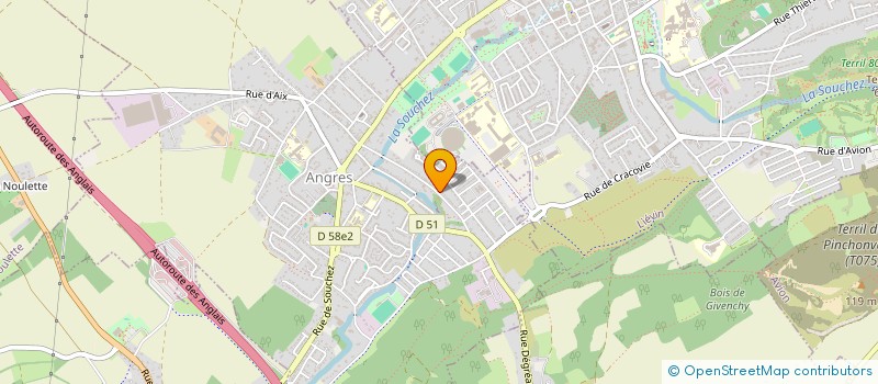 localisation de l'entreprise SCI CORDONNIER  ANGRES