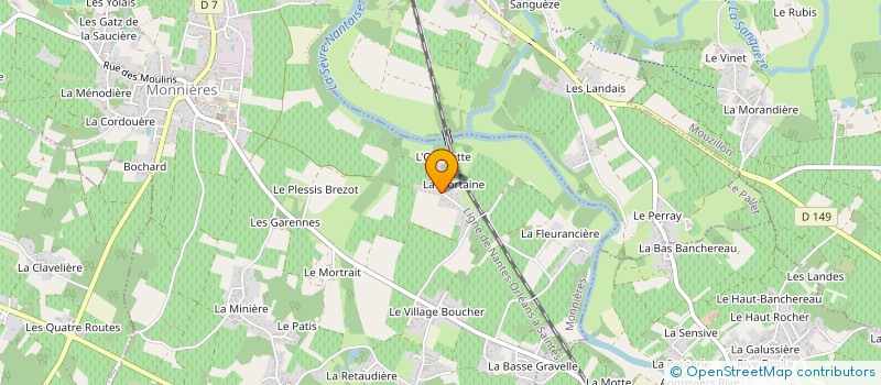 localisation de l'entreprise SCI CORELLEAU  MONNIERES