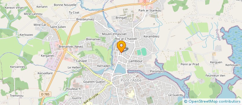 localisation de l'entreprise SCI CORENTIN  PONT-L'ABBE