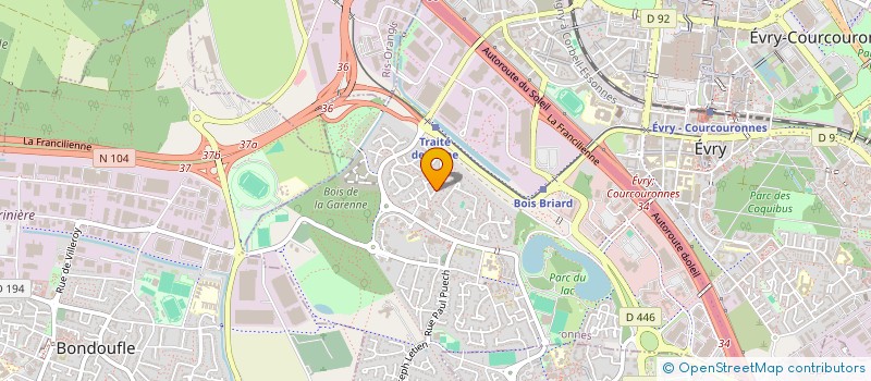 localisation de l'entreprise SCI CORET à EVRY-COURCOURONNES