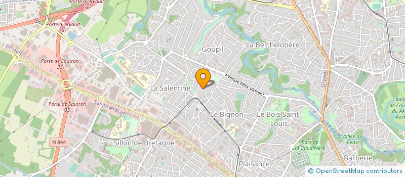 localisation de l'entreprise SCI CORIOLIS à ORVAULT